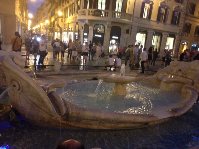 Fountain across from the "Spanish Steps"