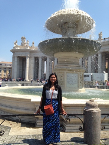 Portrait near Fountain