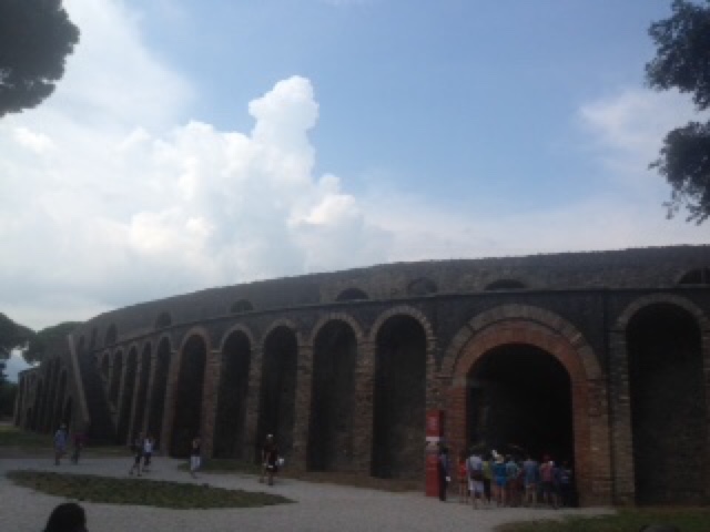 The largest arena in ancient Pompeii. The site of gladiator battles and circus entertainment 