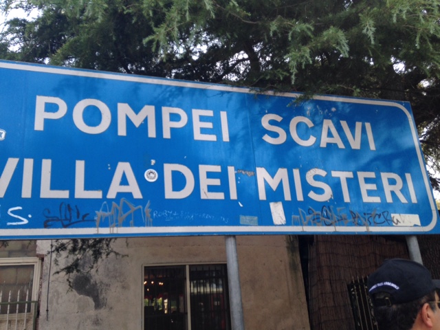  The pompeii train station, taken on the platform
